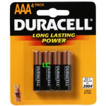 Duracell Aaa Pack Of 4 Battery