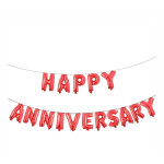 Happy Anniversary Foil Balloon - Red 1Pc